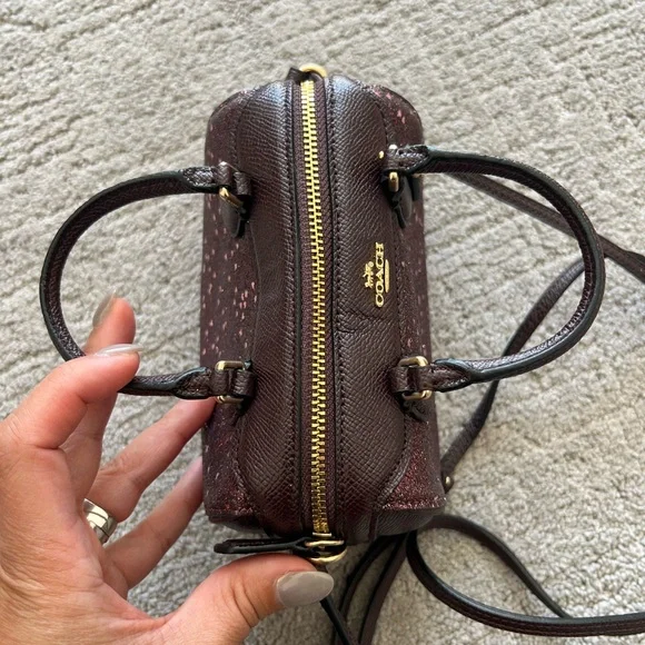 Coach Micro Bennett Satchel, Oxblood Heart Glitter - Picture 8 of 16